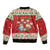 Poland Christmas Sleeve Zip Bomber Jacket Polish Pierogi Mascot Nativity Scene - Wonder Print Shop