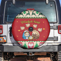 Poland Christmas Spare Tire Cover Polish Pierogi Mascot Nativity Scene - Wonder Print Shop
