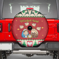 Poland Christmas Spare Tire Cover Polish Pierogi Mascot Nativity Scene - Wonder Print Shop