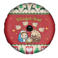 Poland Christmas Spare Tire Cover Polish Pierogi Mascot Nativity Scene - Wonder Print Shop