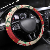Poland Christmas Steering Wheel Cover Polish Pierogi Mascot Nativity Scene - Wonder Print Shop