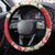 Poland Christmas Steering Wheel Cover Polish Pierogi Mascot Nativity Scene - Wonder Print Shop