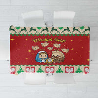 Poland Christmas Tablecloth Polish Pierogi Mascot Nativity Scene - Wonder Print Shop