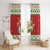 Poland Christmas Window Curtain Polish Pierogi Mascot Nativity Scene - Wonder Print Shop