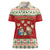 Poland Christmas Women Polo Shirt Polish Pierogi Mascot Nativity Scene - Wonder Print Shop