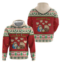 Poland Christmas Zip Hoodie Polish Pierogi Mascot Nativity Scene - Wonder Print Shop