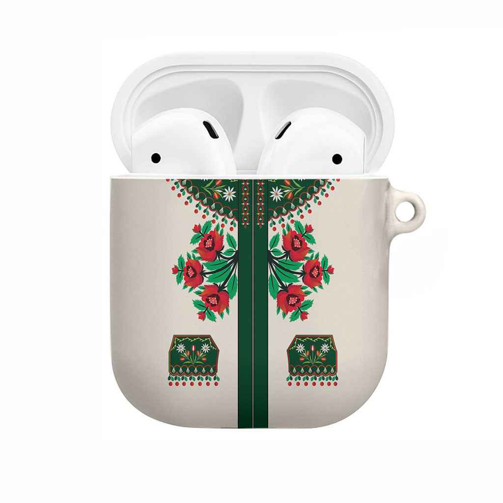 Polish Highlander Folk Costume AirPods Case Podhale Heritage Floral Style