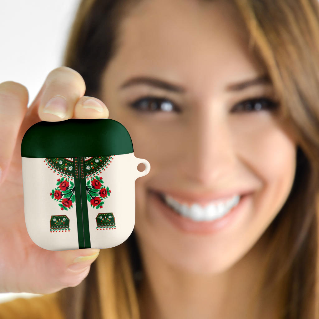 Polish Highlander Folk Costume AirPods Case Podhale Heritage Floral Style