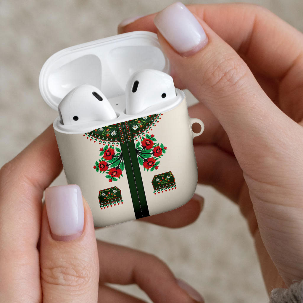 Polish Highlander Folk Costume AirPods Case Podhale Heritage Floral Style