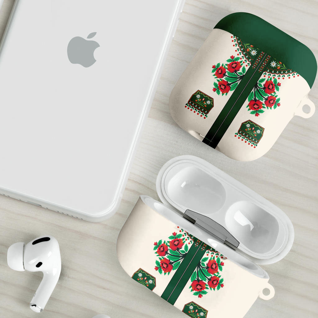 Polish Highlander Folk Costume AirPods Case Podhale Heritage Floral Style