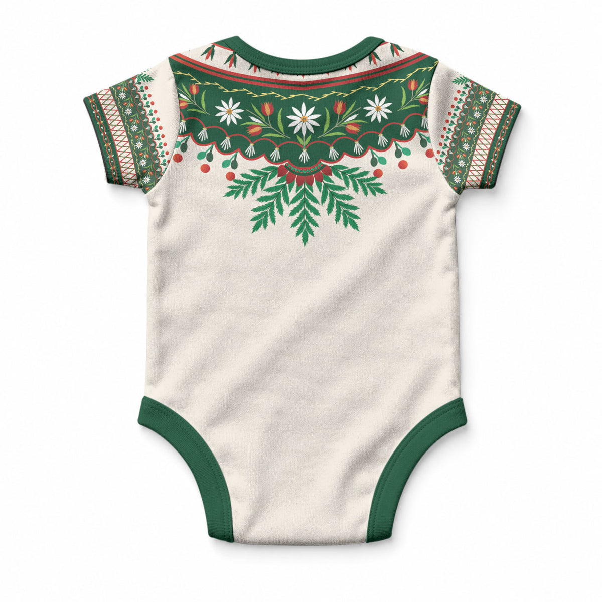 Polish Highlander Folk Costume Baby Onesie Podhale Heritage Floral Style