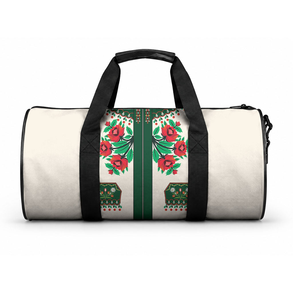 Polish Highlander Folk Costume Duffle Bag Podhale Heritage Floral Style