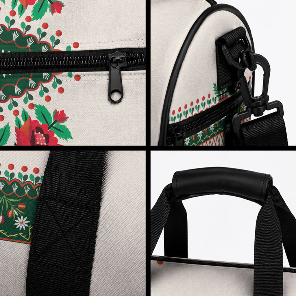 Polish Highlander Folk Costume Duffle Bag Podhale Heritage Floral Style