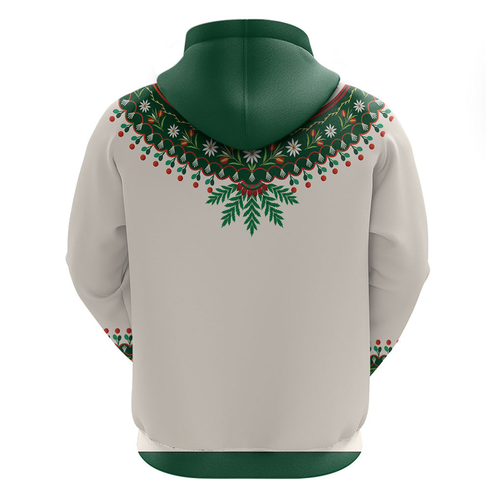 Polish Highlander Folk Costume Hoodie Podhale Heritage Floral Style