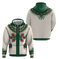 Polish Highlander Folk Costume Hoodie Podhale Heritage Floral Style