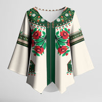 Polish Highlander Folk Costume Kimono Sleeve Blouse Podhale Heritage Floral Style