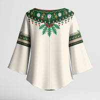 Polish Highlander Folk Costume Kimono Sleeve Blouse Podhale Heritage Floral Style