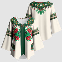 Polish Highlander Folk Costume Kimono Sleeve Blouse Podhale Heritage Floral Style