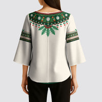 Polish Highlander Folk Costume Kimono Sleeve Blouse Podhale Heritage Floral Style