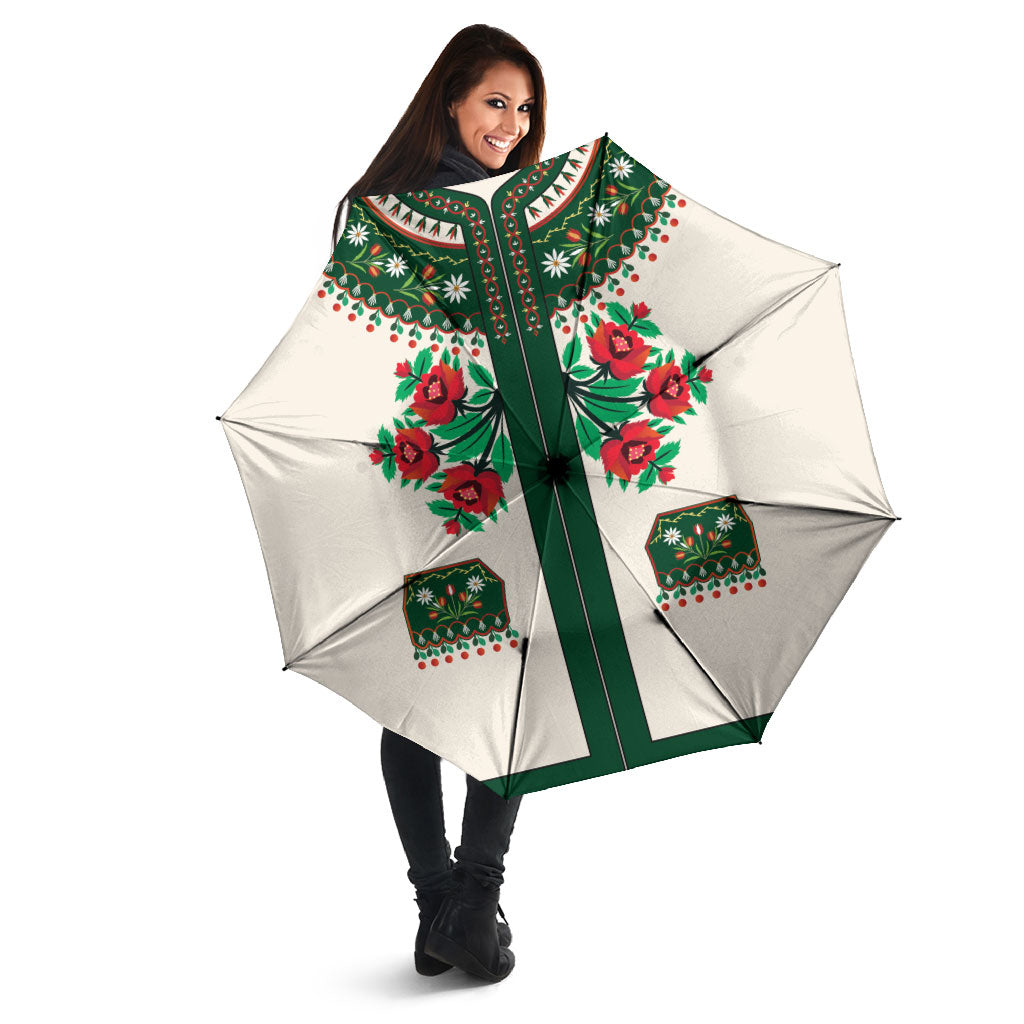Polish Highlander Folk Costume Umbrella Podhale Heritage Floral Style