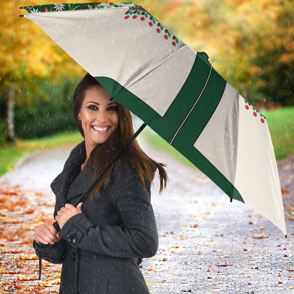 Polish Highlander Folk Costume Umbrella Podhale Heritage Floral Style