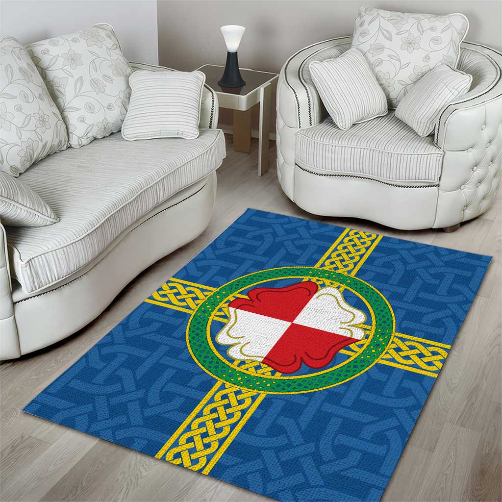 Pembrokeshire Wales Area Rug Flag And Map Celtic Style - Wonder Print Shop