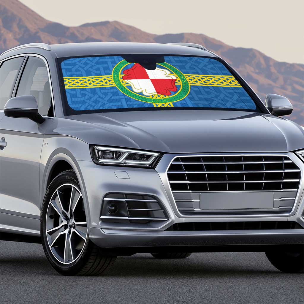 Pembrokeshire Wales Auto Sun Shade Flag And Map Celtic Style - Wonder Print Shop