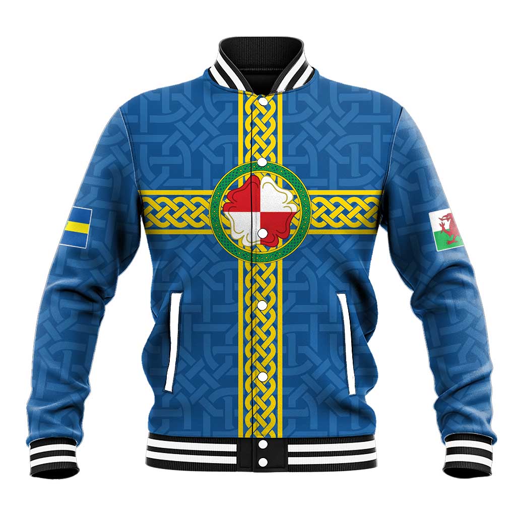 Pembrokeshire Wales Baseball Jacket Flag And Map Celtic Style - Wonder Print Shop