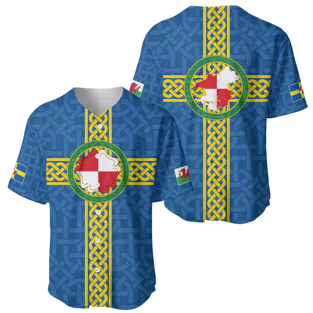 Pembrokeshire Wales Baseball Jersey Flag And Map Celtic Style - Wonder Print Shop