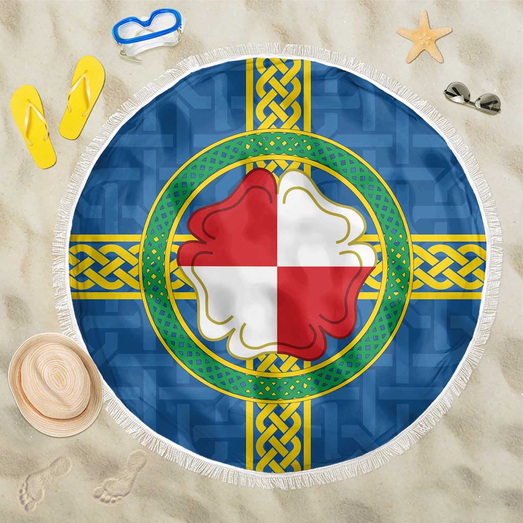Pembrokeshire Wales Beach Blanket Flag And Map Celtic Style - Wonder Print Shop