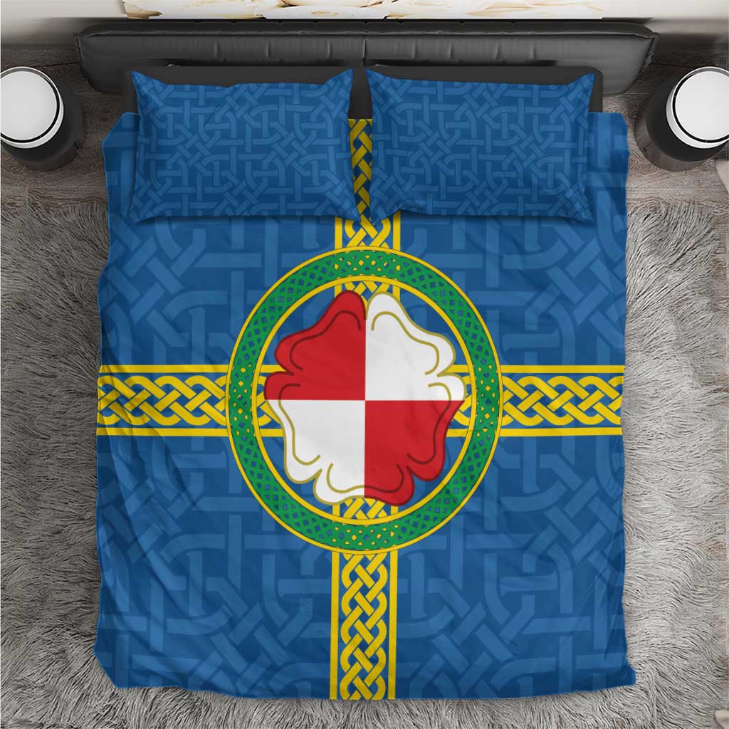 Pembrokeshire Wales Bedding Set Flag And Map Celtic Style - Wonder Print Shop