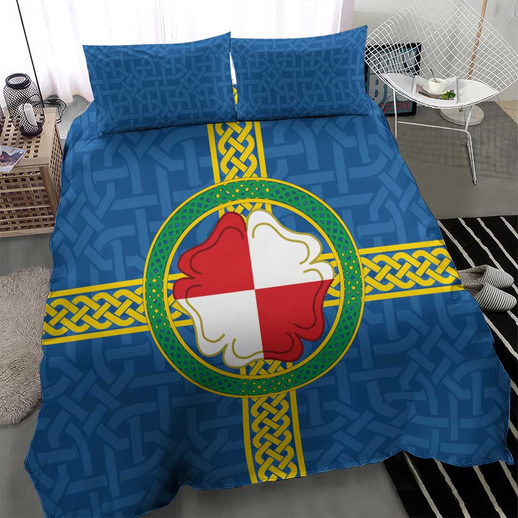 Pembrokeshire Wales Bedding Set Flag And Map Celtic Style - Wonder Print Shop