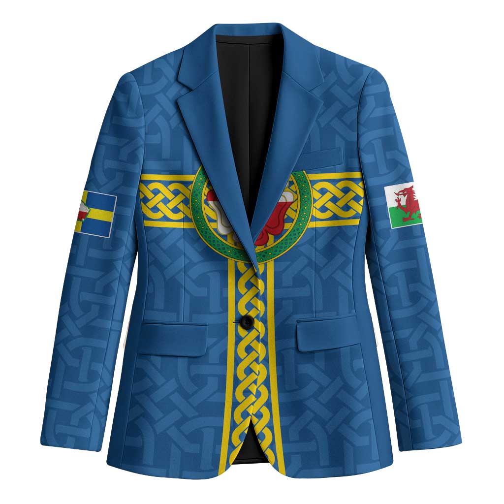 Pembrokeshire Wales Blazer Flag And Map Celtic Style - Wonder Print Shop