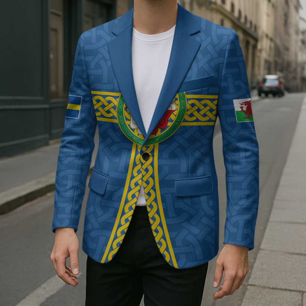 Pembrokeshire Wales Blazer Flag And Map Celtic Style - Wonder Print Shop