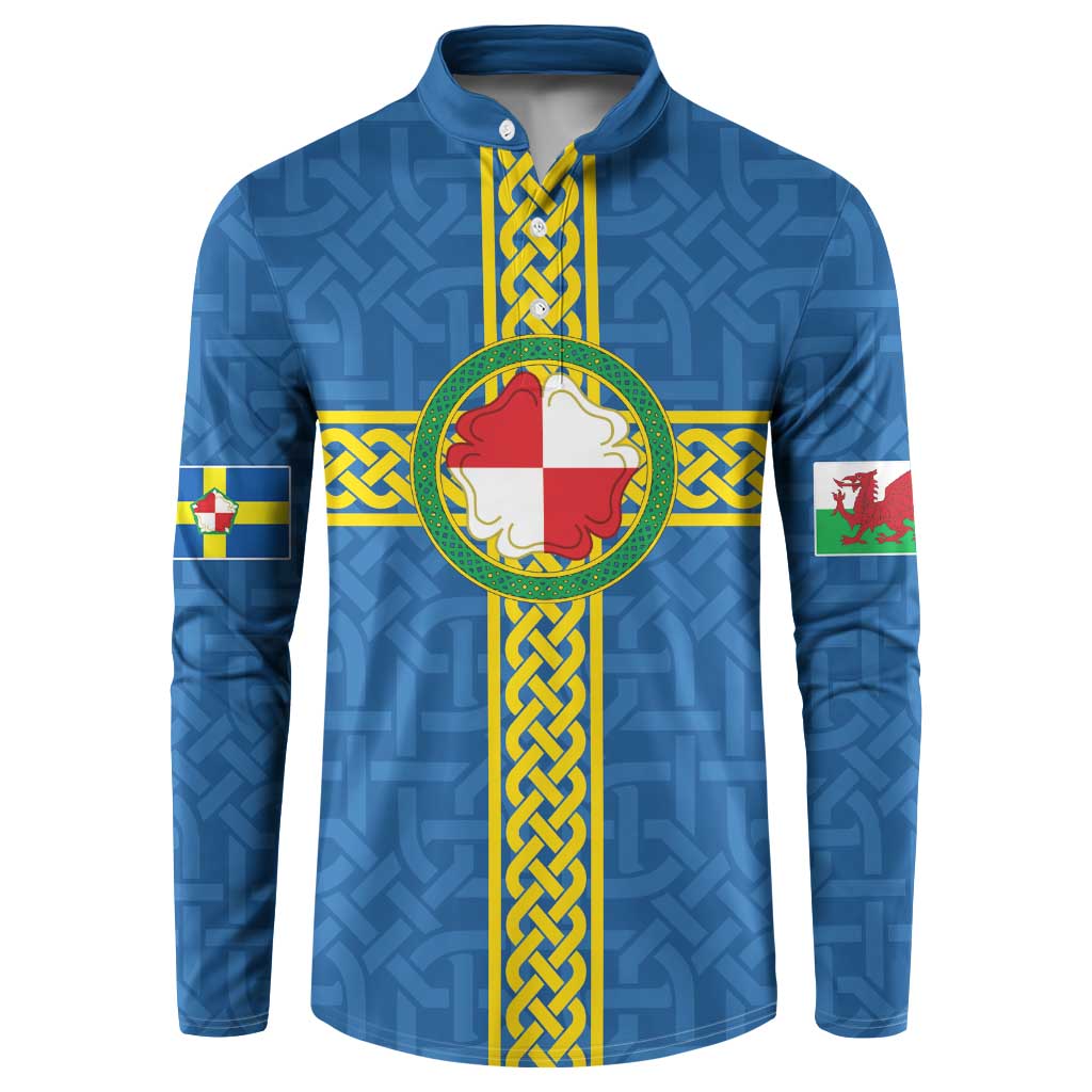 Pembrokeshire Wales Button Sweatshirt Flag And Map Celtic Style - Wonder Print Shop