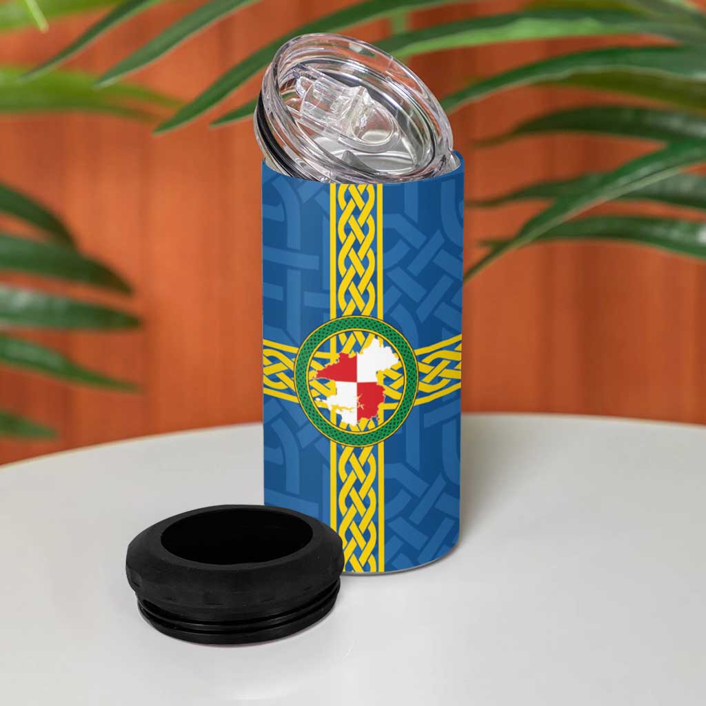 Pembrokeshire Wales 4 in 1 Can Cooler Tumbler Flag And Map Celtic Style - Wonder Print Shop
