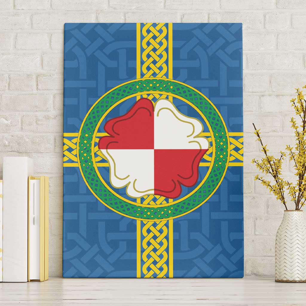 Pembrokeshire Wales Canvas Wall Art Flag And Map Celtic Style - Wonder Print Shop