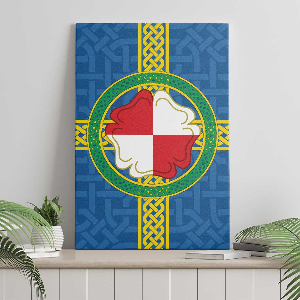 Pembrokeshire Wales Canvas Wall Art Flag And Map Celtic Style - Wonder Print Shop