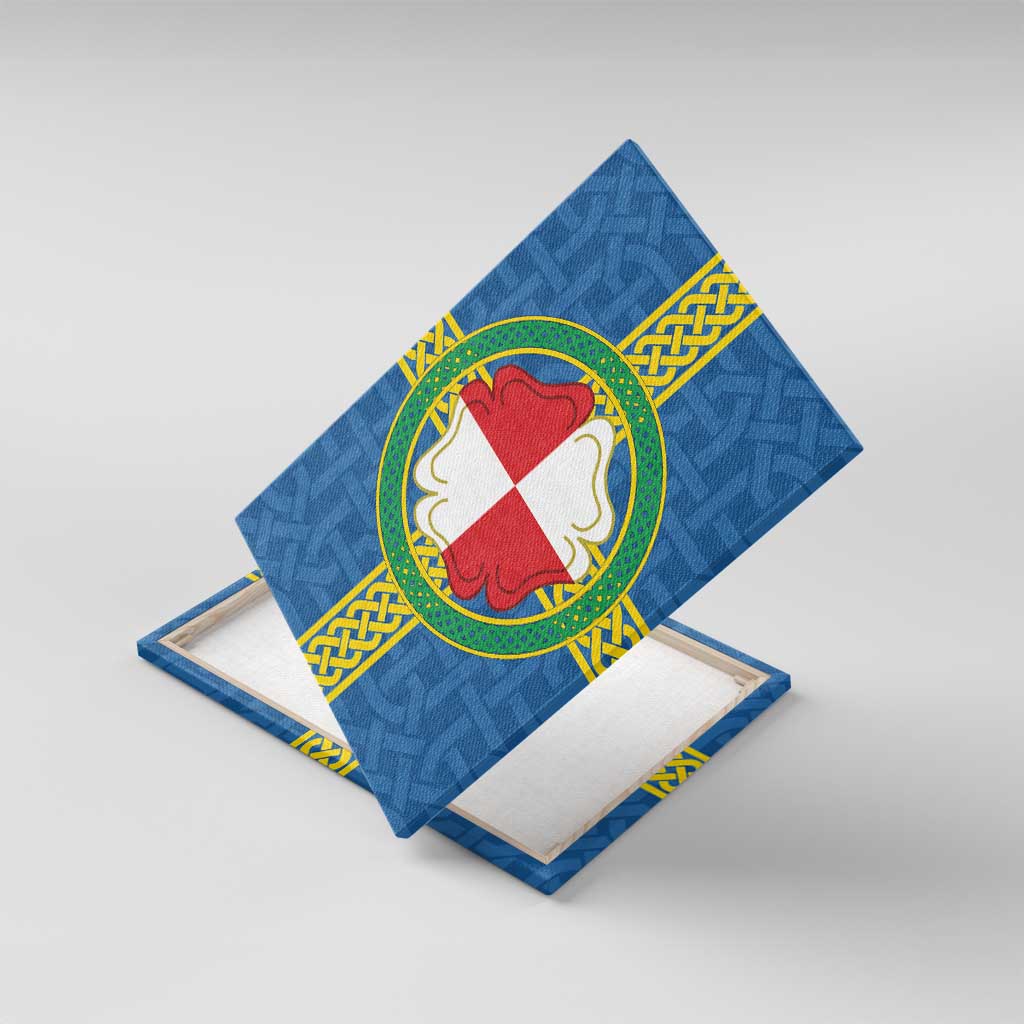 Pembrokeshire Wales Canvas Wall Art Flag And Map Celtic Style - Wonder Print Shop