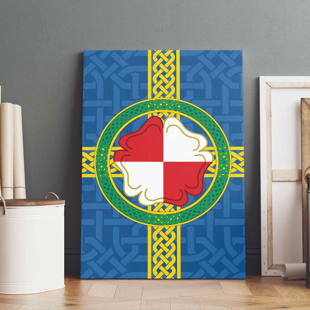 Pembrokeshire Wales Canvas Wall Art Flag And Map Celtic Style - Wonder Print Shop