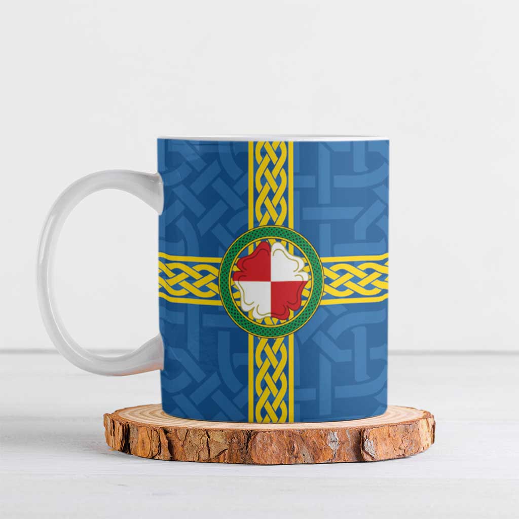Pembrokeshire Wales Ceramic Mug Flag And Map Celtic Style - Wonder Print Shop