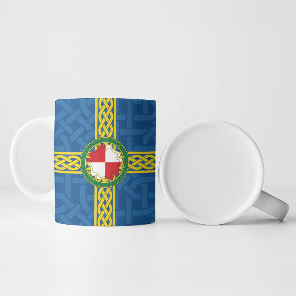 Pembrokeshire Wales Ceramic Mug Flag And Map Celtic Style - Wonder Print Shop