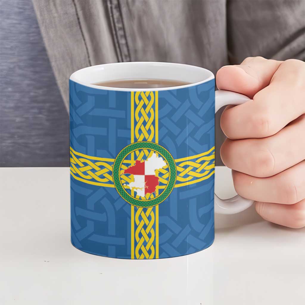 Pembrokeshire Wales Ceramic Mug Flag And Map Celtic Style - Wonder Print Shop