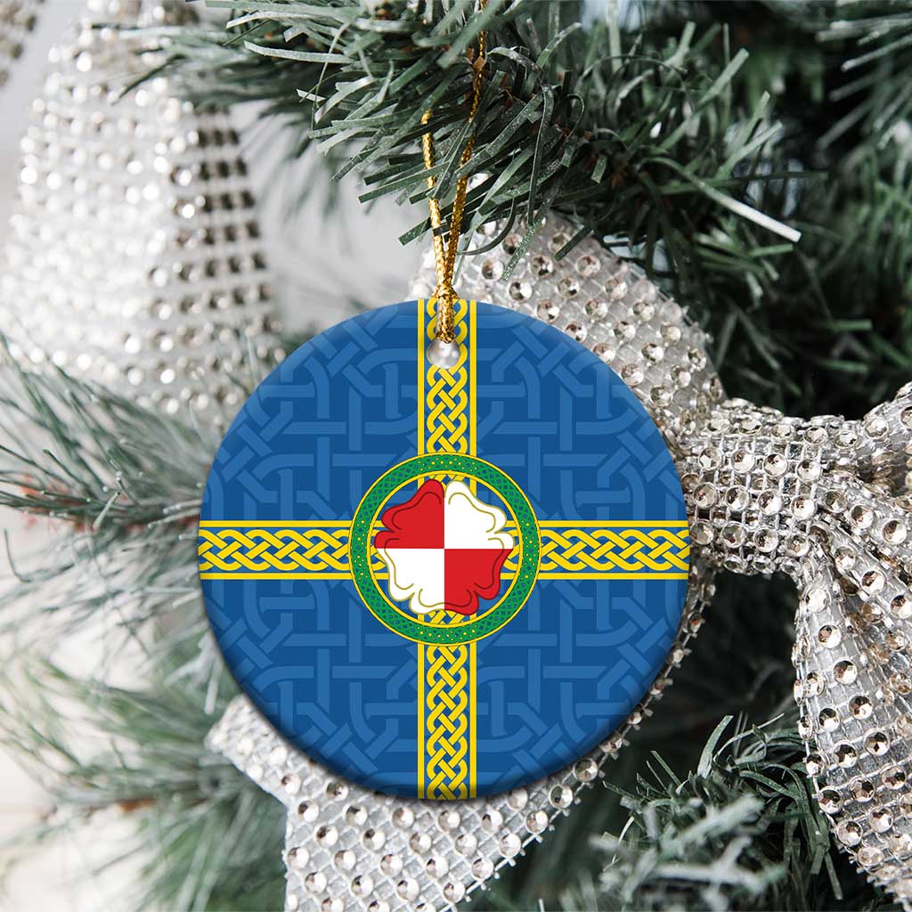 Pembrokeshire Wales Ceramic Ornament Flag And Map Celtic Style - Wonder Print Shop