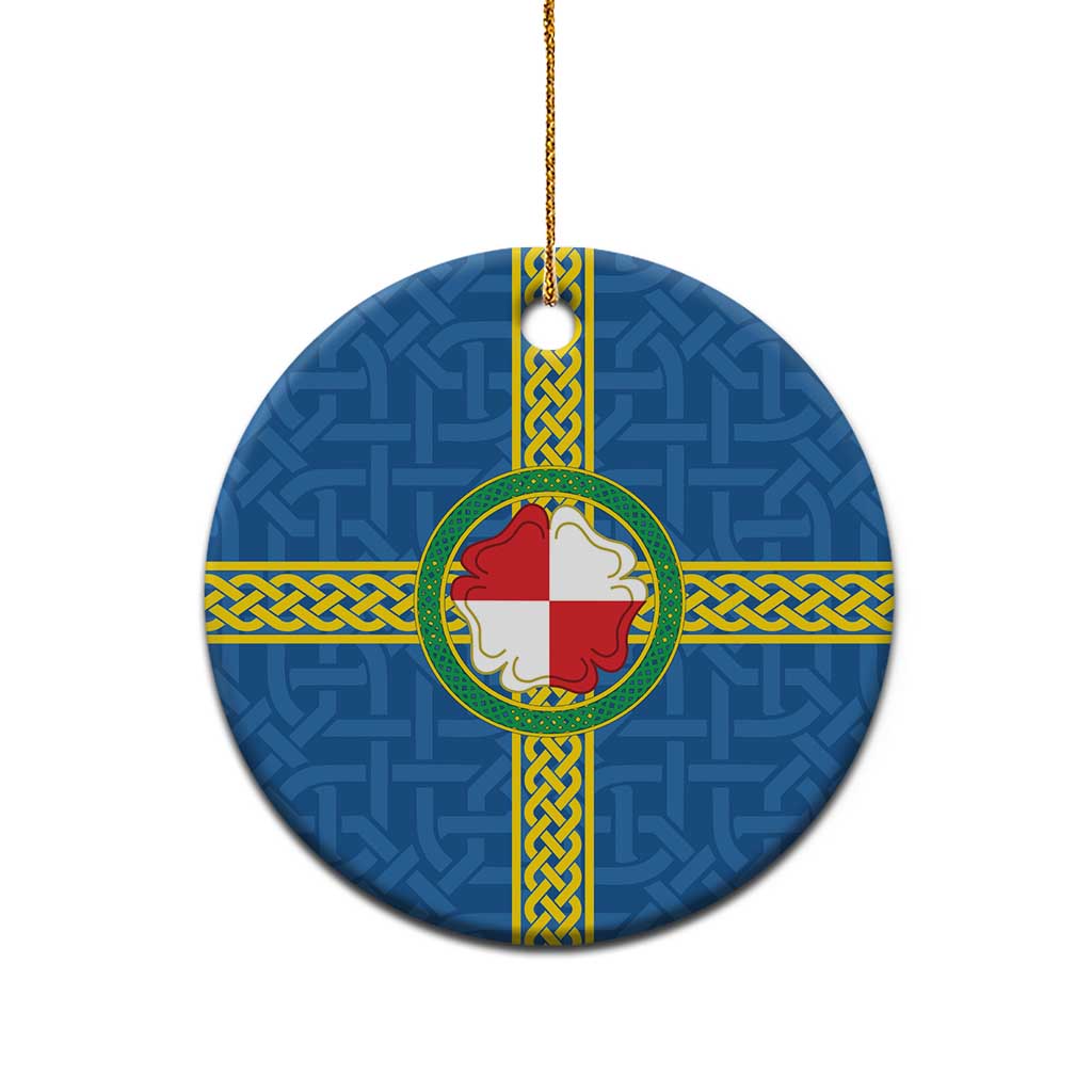 Pembrokeshire Wales Ceramic Ornament Flag And Map Celtic Style - Wonder Print Shop