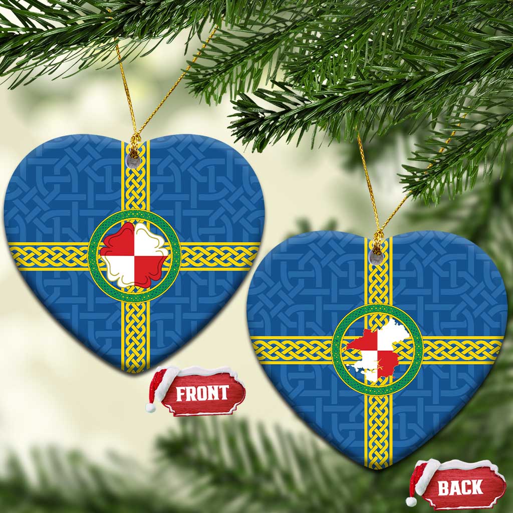 Pembrokeshire Wales Ceramic Ornament Flag And Map Celtic Style - Wonder Print Shop