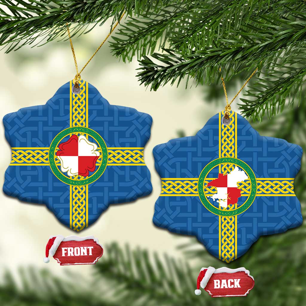 Pembrokeshire Wales Ceramic Ornament Flag And Map Celtic Style - Wonder Print Shop