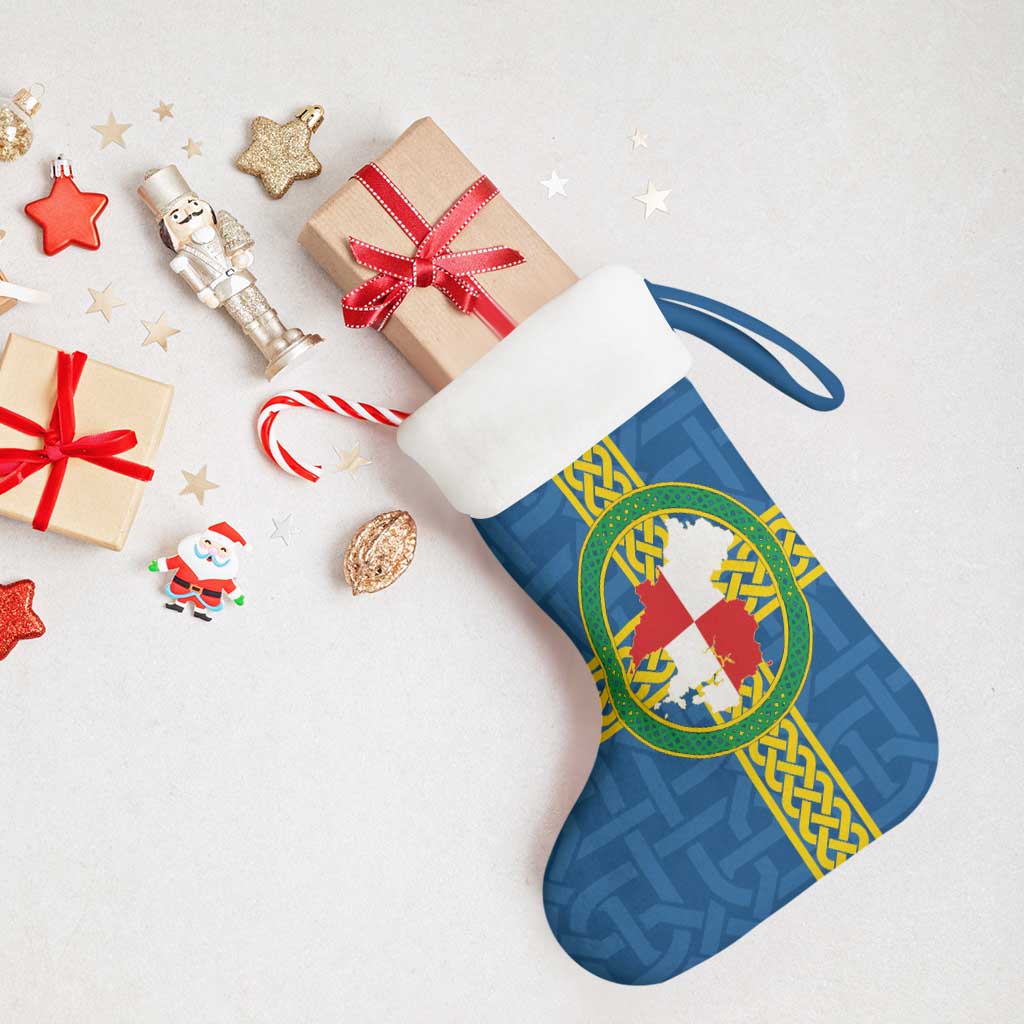 Pembrokeshire Wales Christmas Stocking Flag And Map Celtic Style - Wonder Print Shop