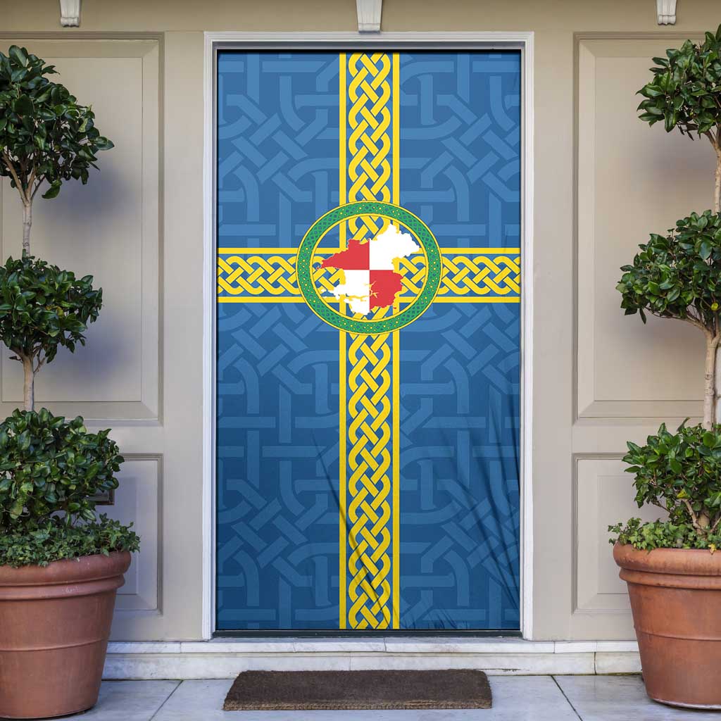 Pembrokeshire Wales Door Cover Flag And Map Celtic Style - Wonder Print Shop