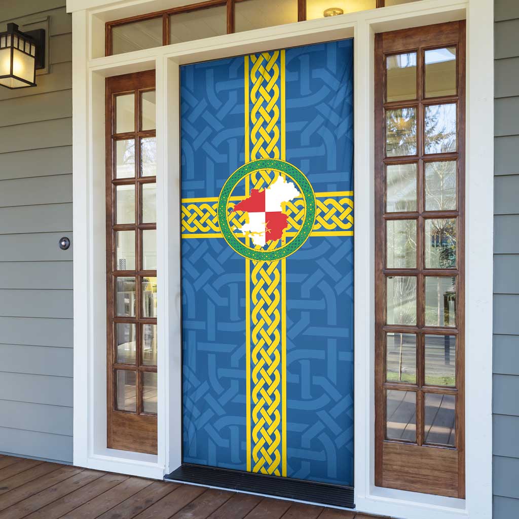 Pembrokeshire Wales Door Cover Flag And Map Celtic Style - Wonder Print Shop